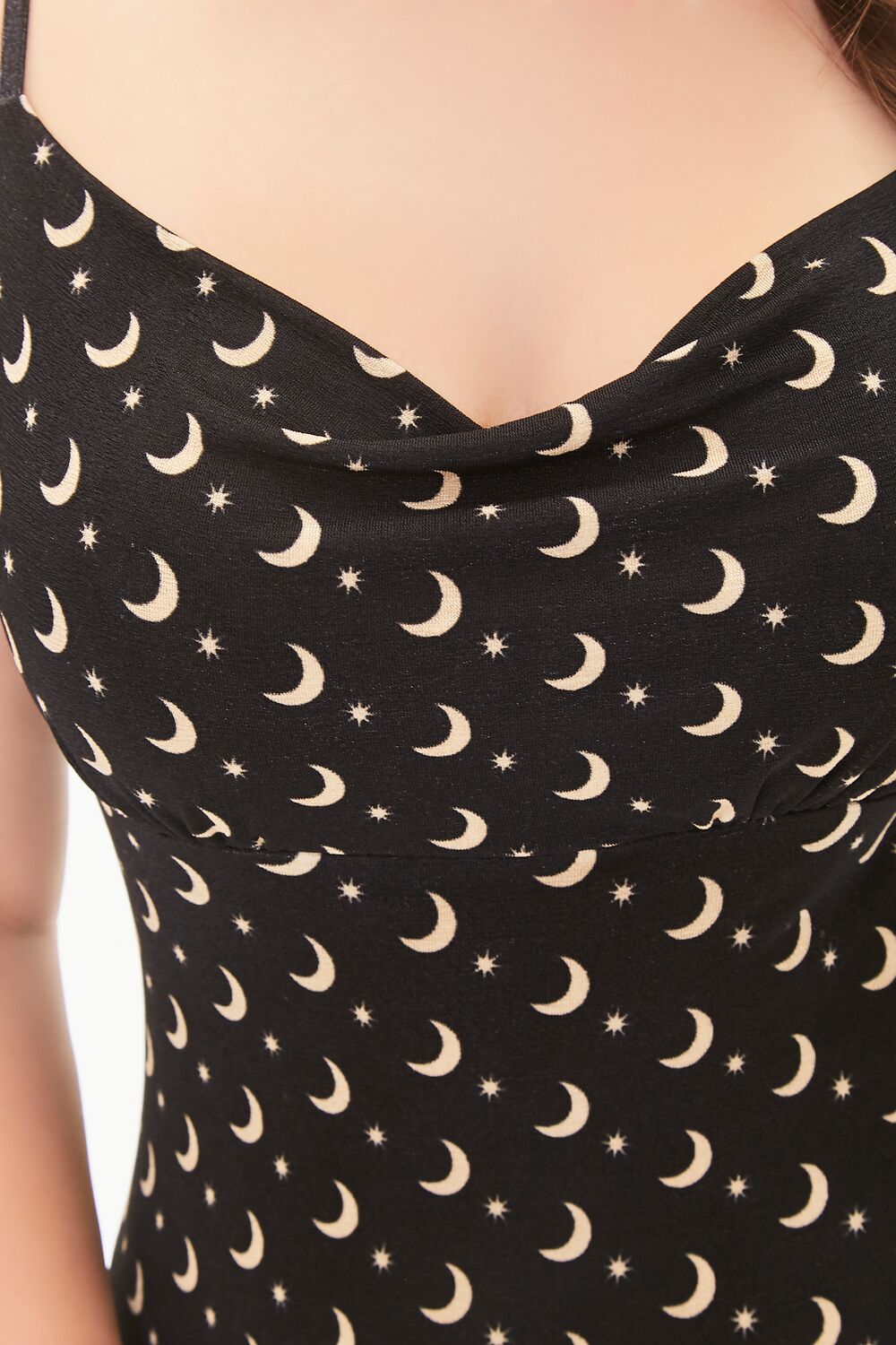 Plus Size Moon Print Mini Dress