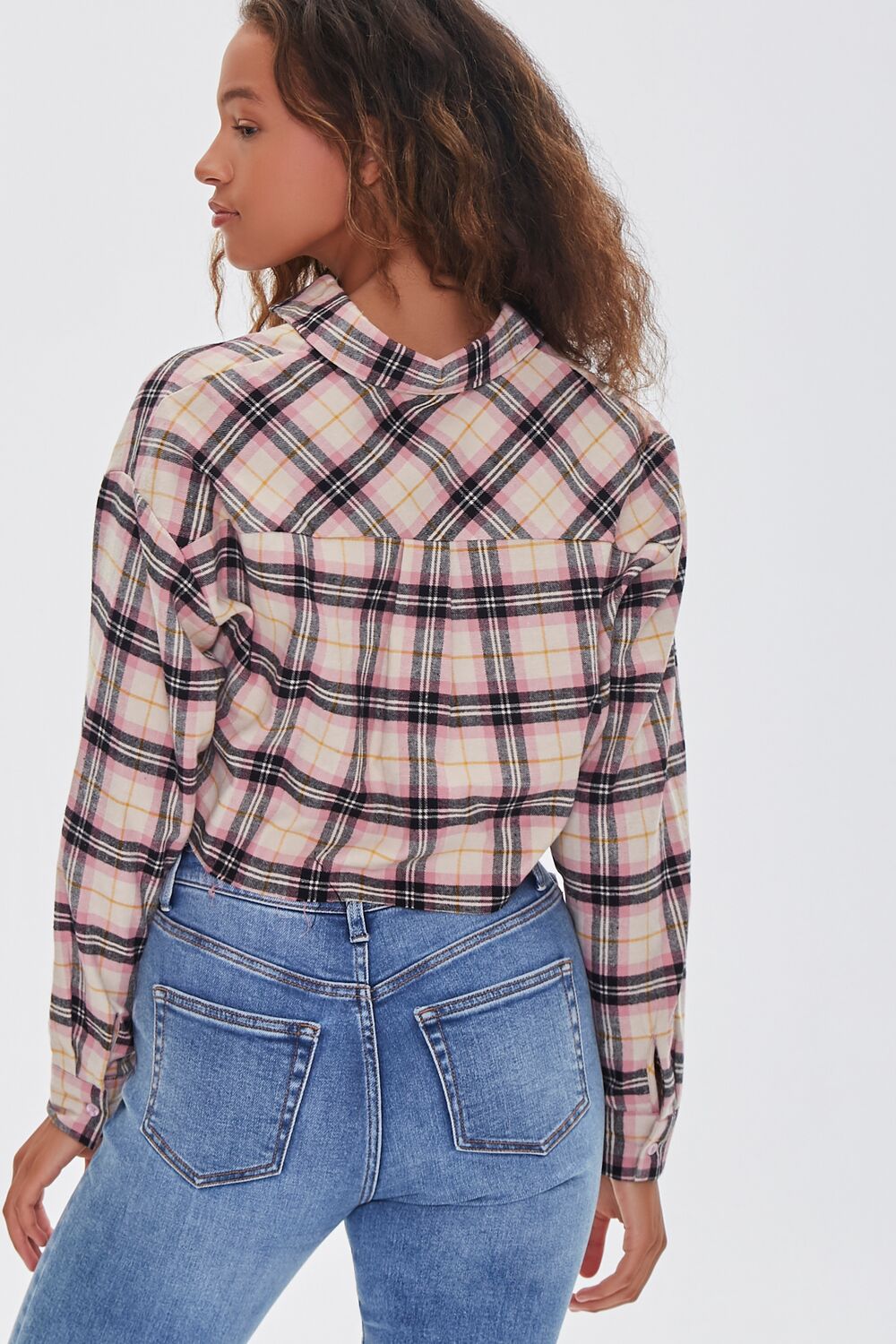 Cropped Flannel Shirt