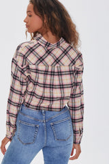 Cropped Flannel Shirt
