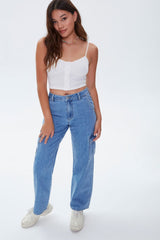 Cargo Straight-Leg Jeans