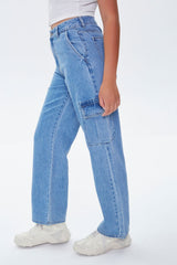 Cargo Straight-Leg Jeans