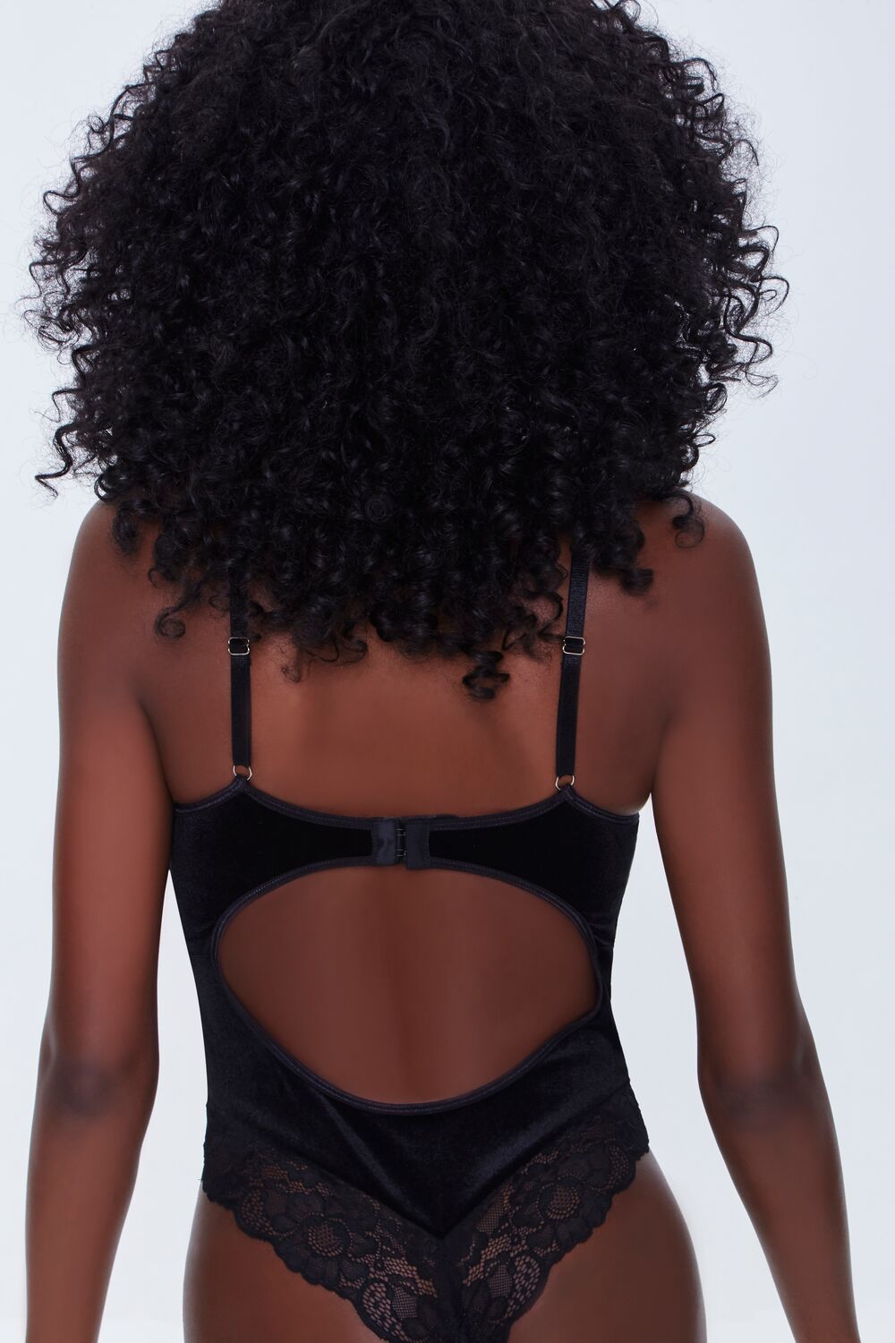 Velvet Floral Lace Bodysuit