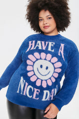 Plus Size Daisy Sweater-Knit Pullover