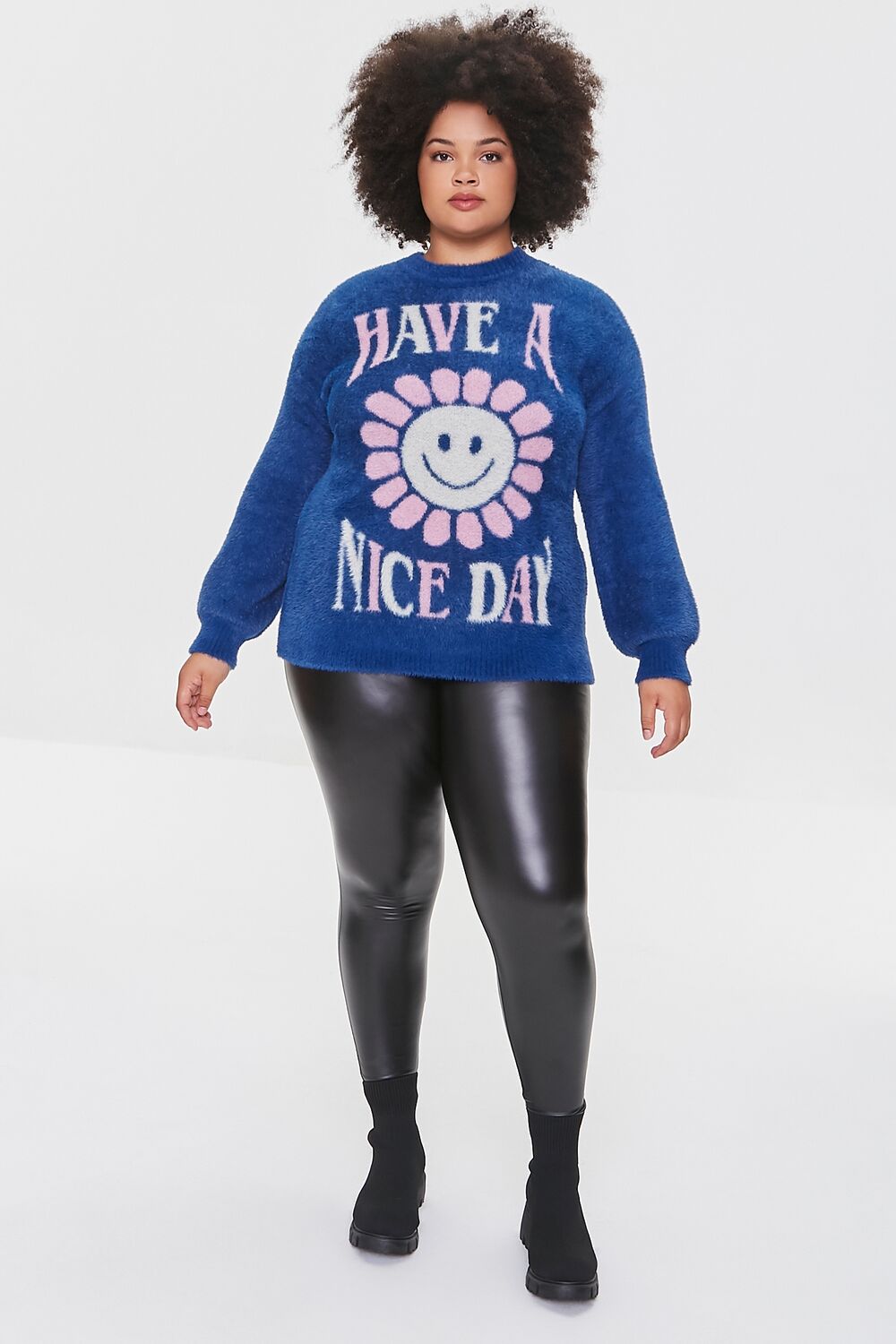 Plus Size Daisy Sweater-Knit Pullover