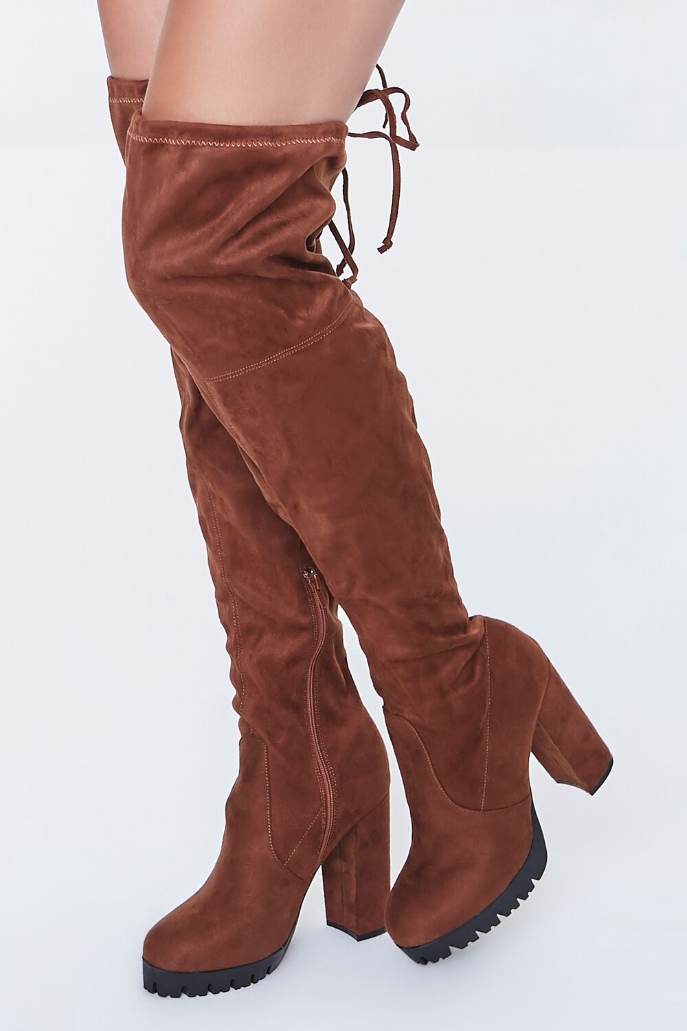 Faux Suede Over-the-Knee Boots