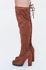 Faux Suede Over-the-Knee Boots