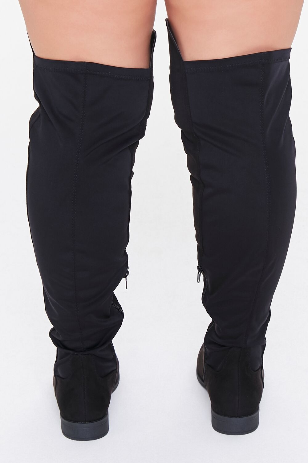Thigh-High Faux Suede Boots (Wide)