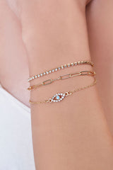 Evil Eye Charm Bracelet Set