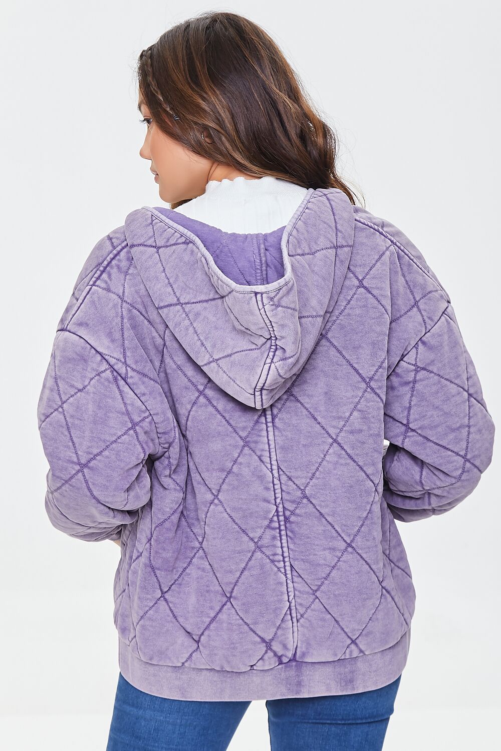 Quilted Zip-Up Hoodie