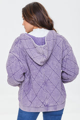 Quilted Zip-Up Hoodie