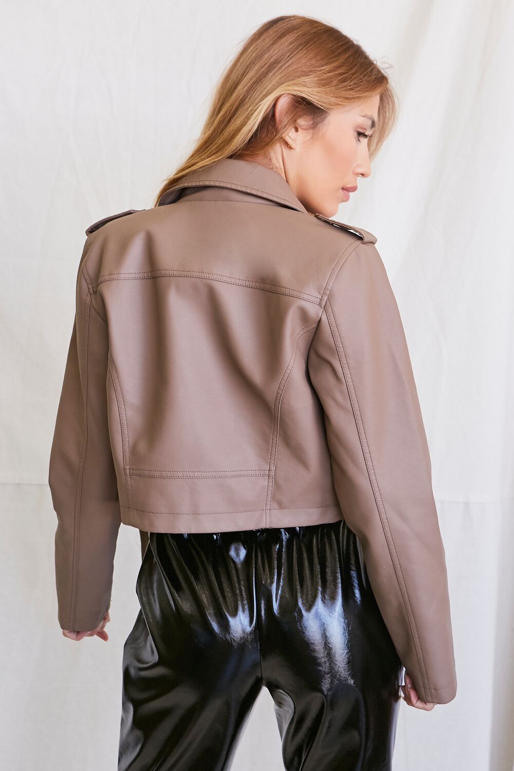 Faux Leather Moto Jacket