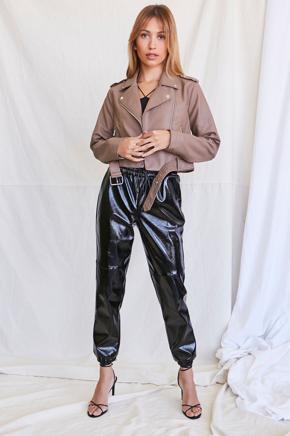 Faux Leather Moto Jacket