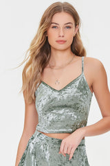 Velvet Cropped Cami