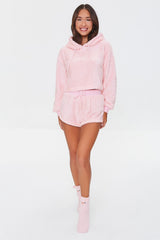 Plush Drawstring Lounge Hoodie