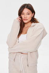 Hooded Faux Shearling Jacket