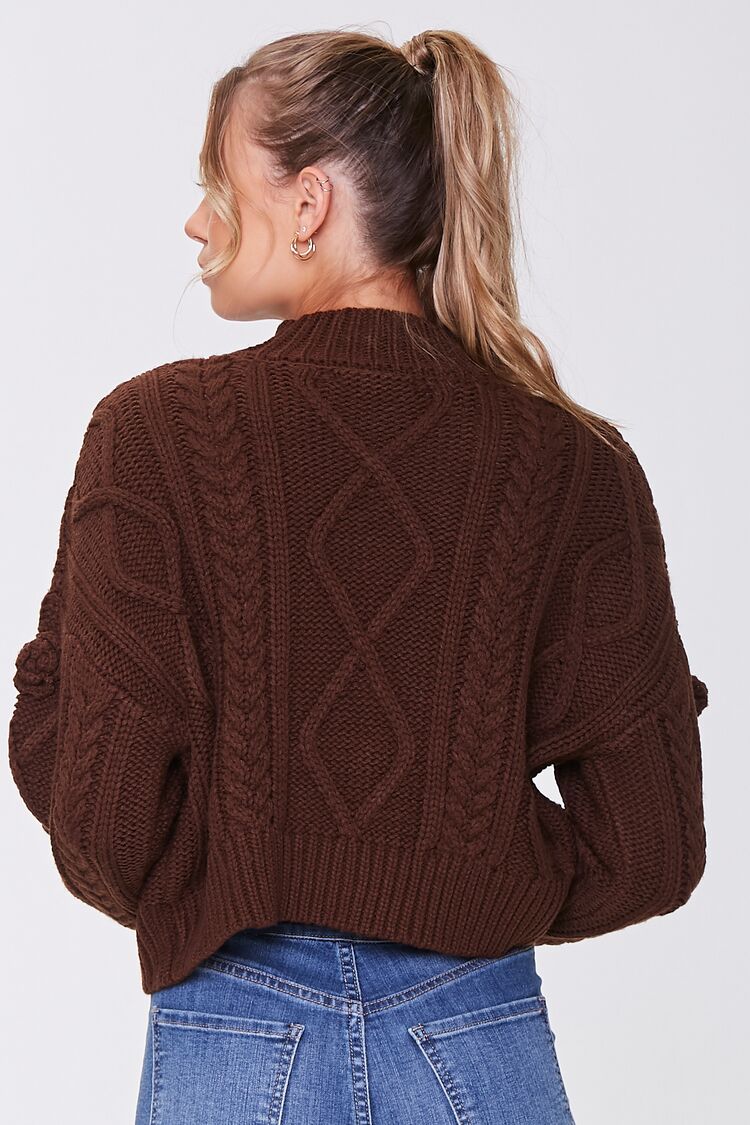 Cable Knit Mock Neck Sweater