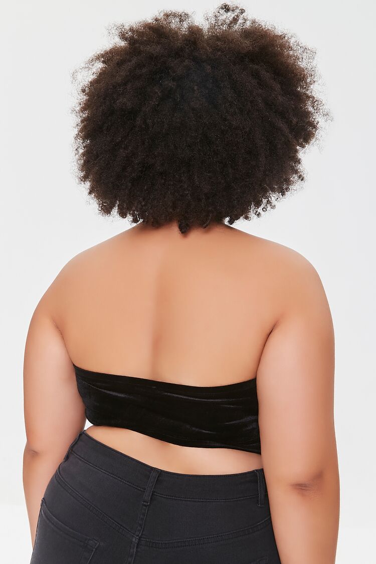 Plus Size Velvet Tube Top