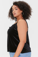 Plus Size Velvet Lace Cami