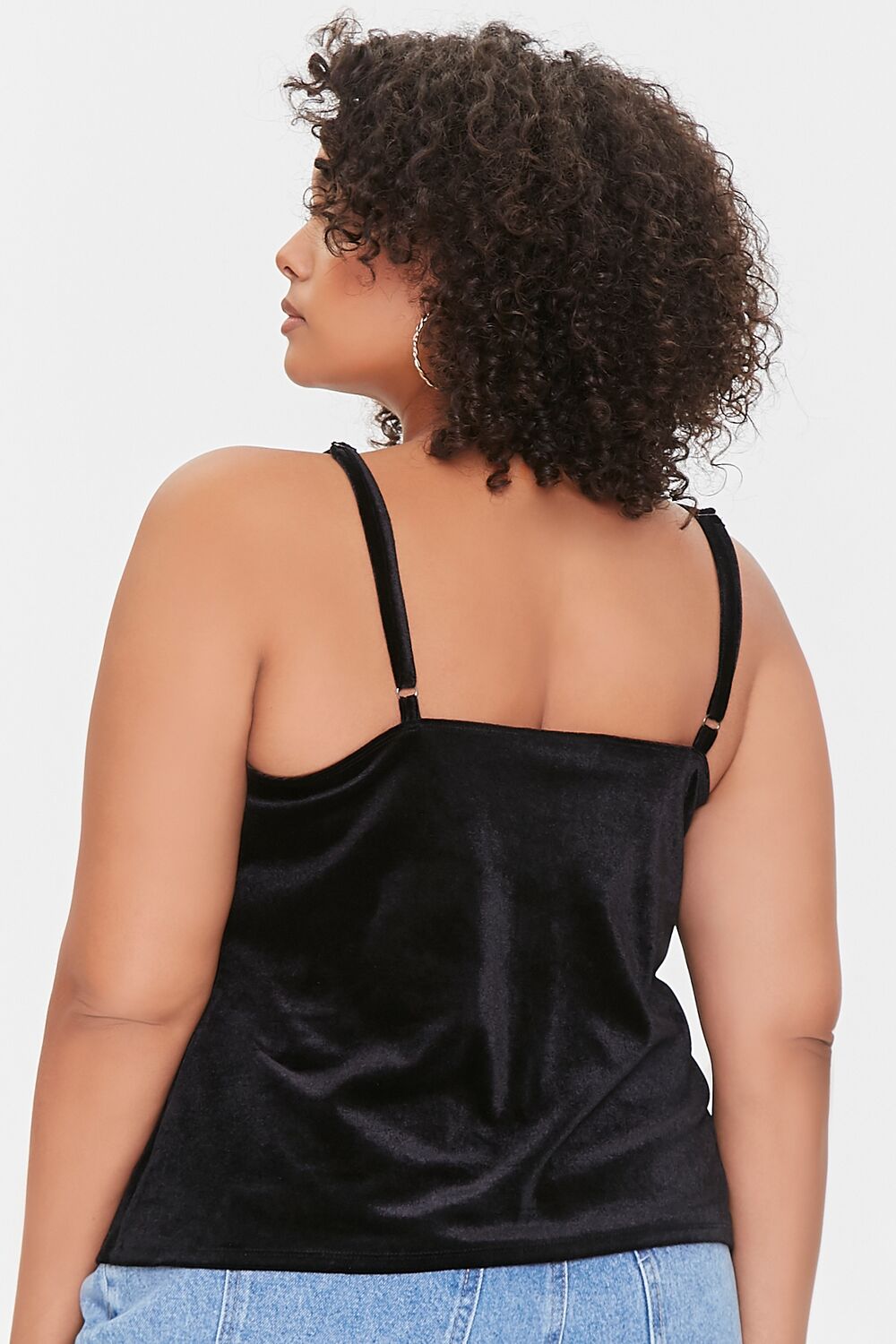 Plus Size Velvet Lace Cami