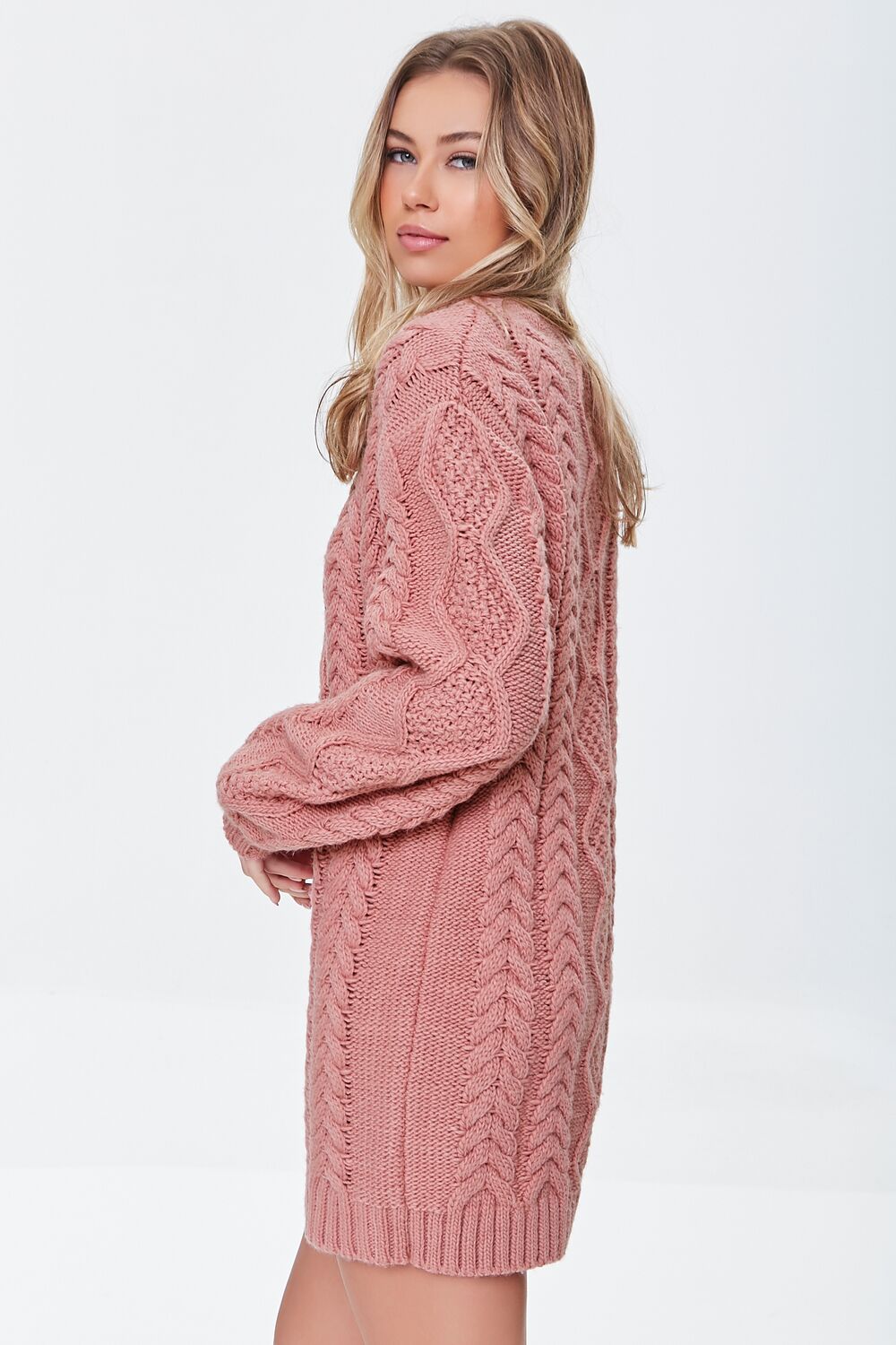 Cable Knit Sweater Mini Dress