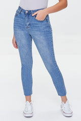 Essential High-Rise Raw-Cut Jeans