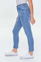 Essential High-Rise Raw-Cut Jeans
