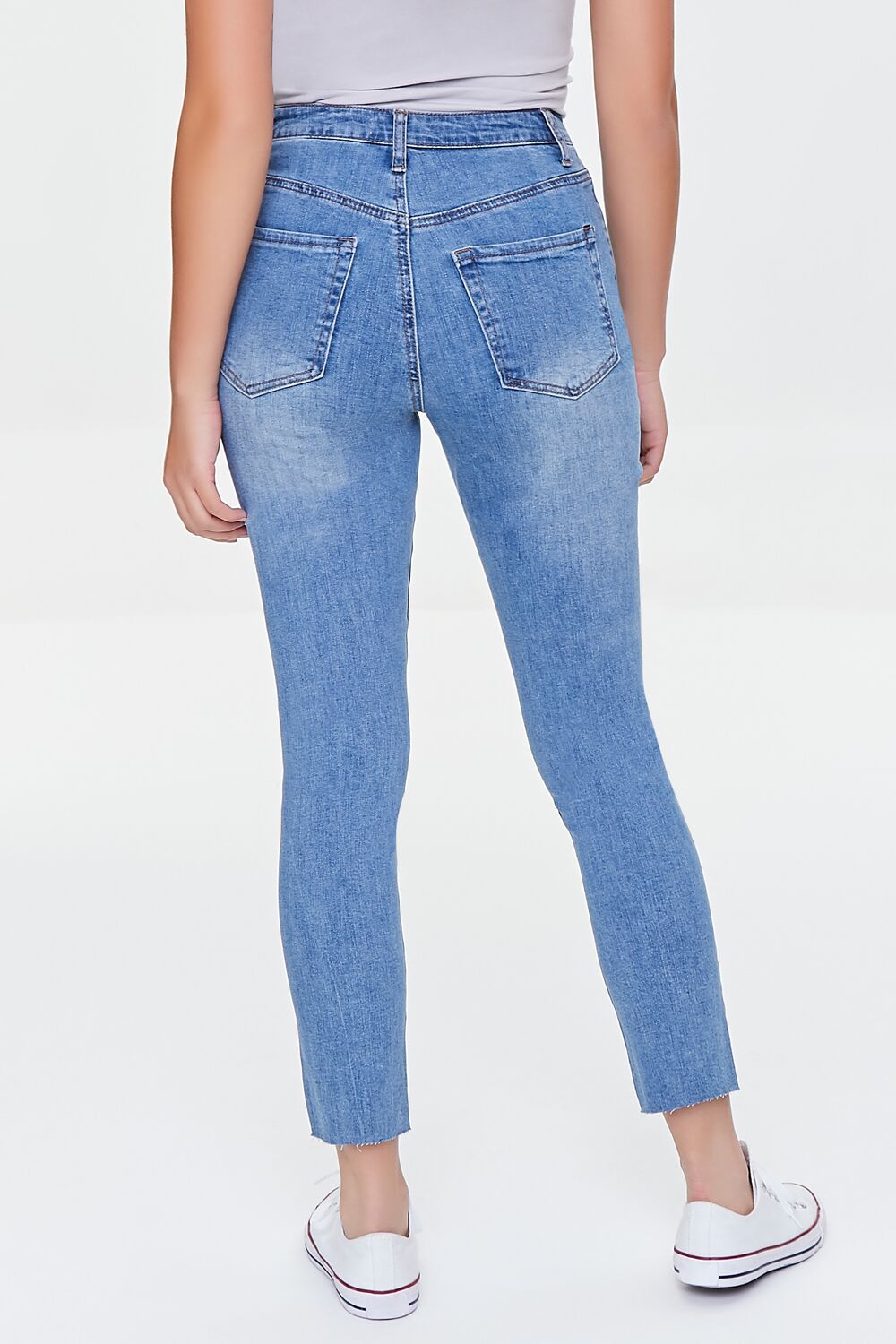 Essential High-Rise Raw-Cut Jeans
