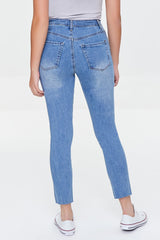 Essential High-Rise Raw-Cut Jeans