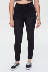 Essentials High-Rise Frayed Jeans