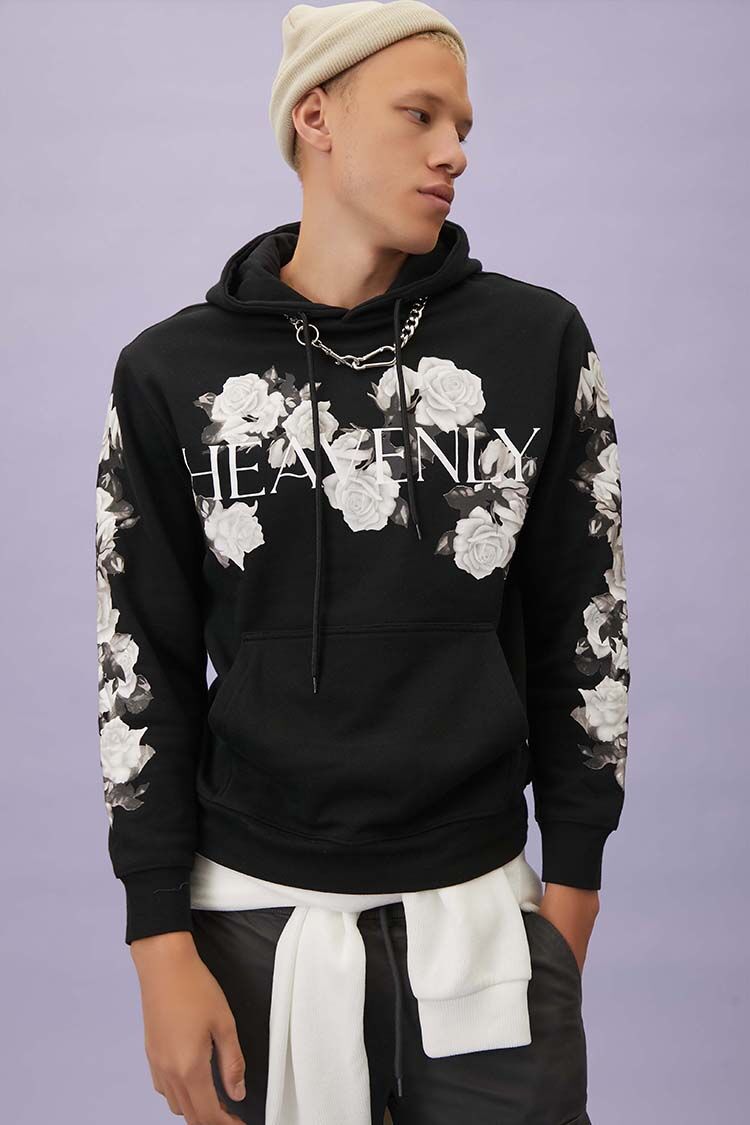 Heavenly Floral Print Hoodie