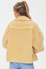 Faux Shearling Button-Front Jacket