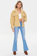 Faux Shearling Button-Front Jacket