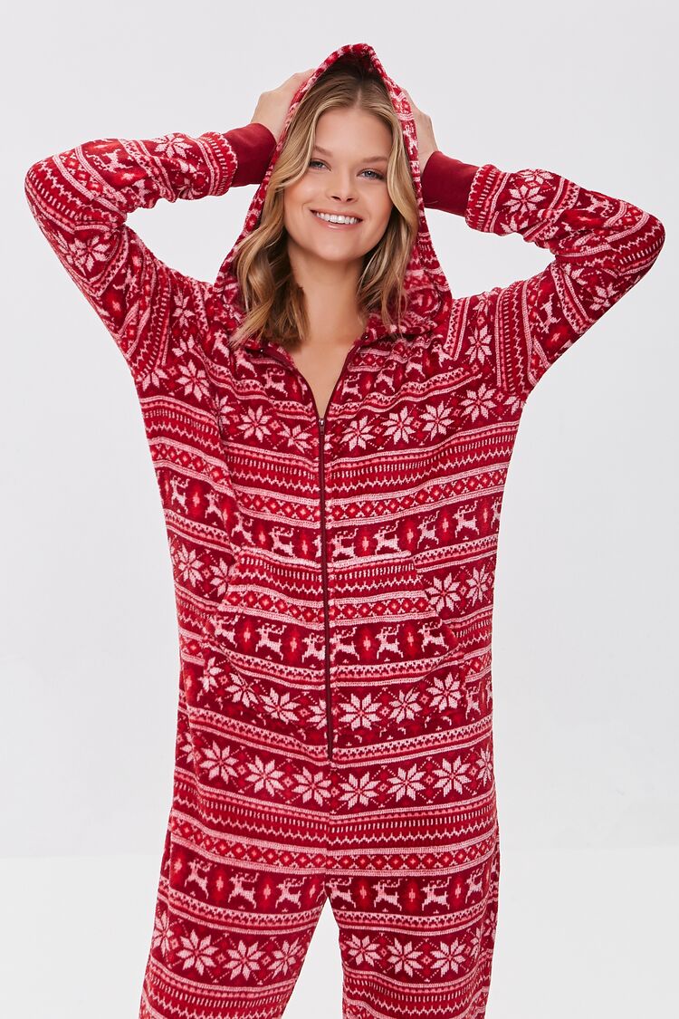 Fleece Fair Isle Pajama One-Piece