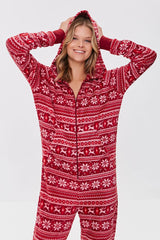 Fleece Fair Isle Pajama One-Piece