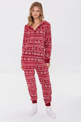 Fleece Fair Isle Pajama One-Piece
