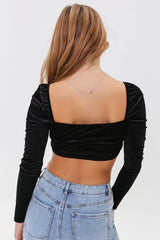 Velvet Crop Top