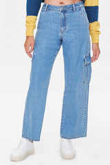 High-Rise Cargo Jeans