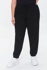 Plus Size Drawstring High-Rise Joggers