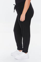 Plus Size Drawstring High-Rise Joggers