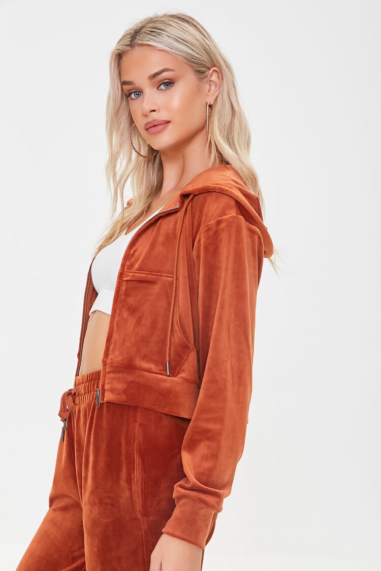 Velour Zip-Up Hoodie