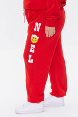 Plus Size Fleece Noel Joggers