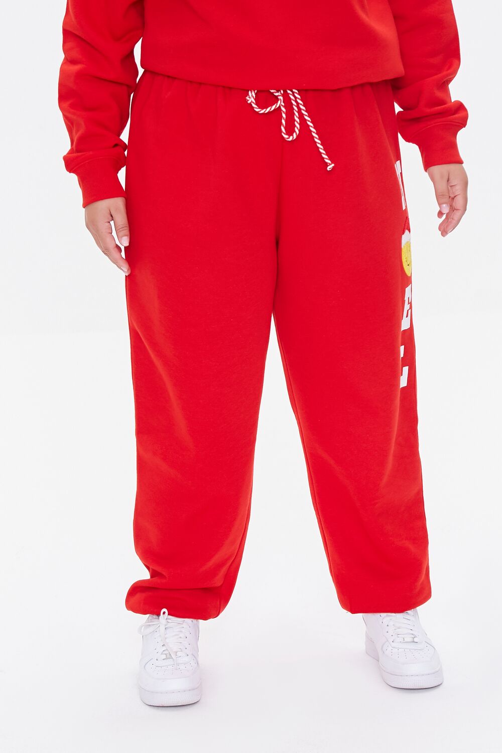 Plus Size Fleece Noel Joggers