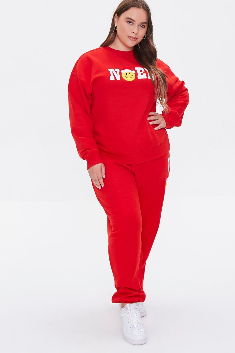 Plus Size Fleece Noel Joggers