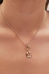 Initial Pendant Toggle Necklace