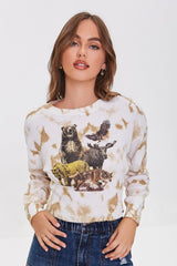 Tie-Dye Animal Graphic Top