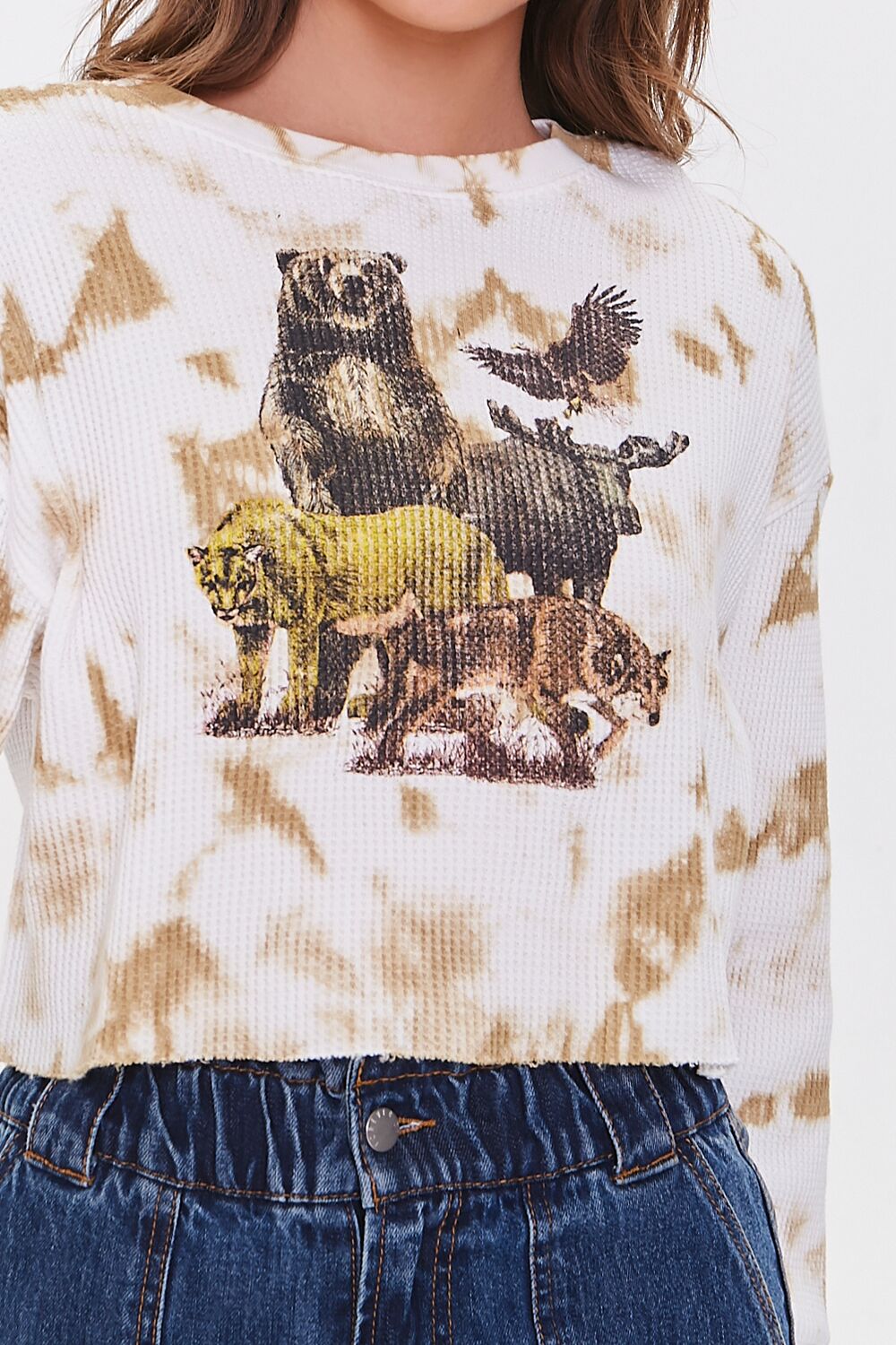 Tie-Dye Animal Graphic Top