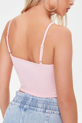Faux Fur-Trim Angel Cropped Cami