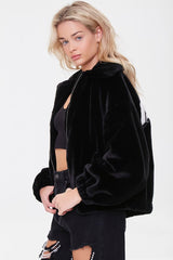 Faux Fur Angel Graphic Jacket