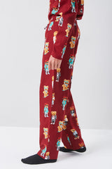 Teddy Bear Print Pajama Pants