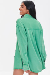French Terry Dolphin-Hem Shacket